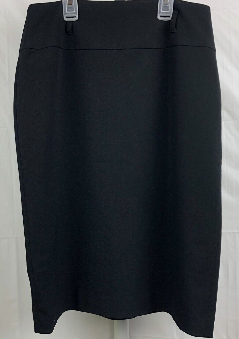 Apt.9 Pencil Skirt Women 4 Black Stretch Knit Fully Lined Wide Waistband Zipper
